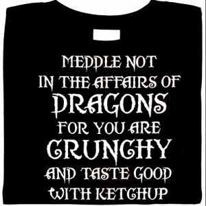 Meddle Not In The Affairs Of Dragons For You Are Crunchy And Taste Good With Ketchup Shirt