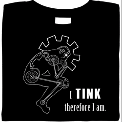 steampunk shirts, i think therefore i am shirt, i think therefore i am, the thinker statue