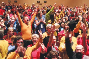 A room of Trekkies at an LA Convention