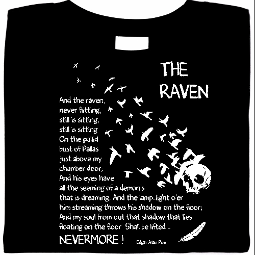 The Raven, T-Shirt, Edgar Allan Poe